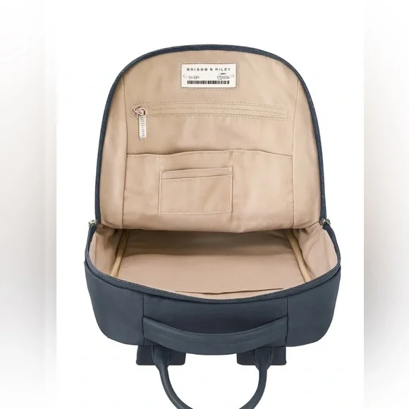 NWOT Briggs & Riley slim Rhapsody navy backpack - Picture 3 of 15